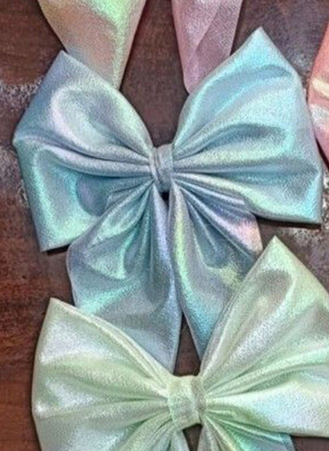 SZN Set of 6 Iridescent Bow Alligator Hair Clips - Image 2